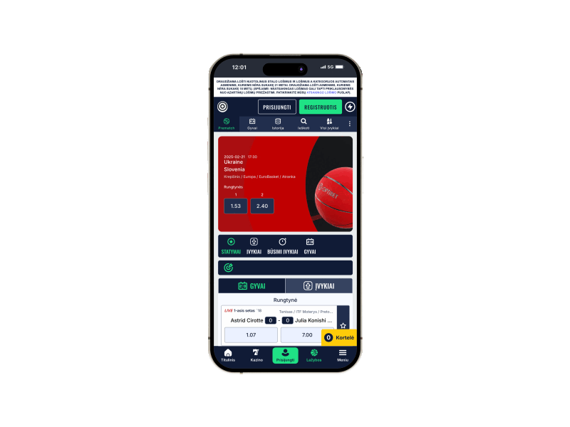 Download Optibet sports app